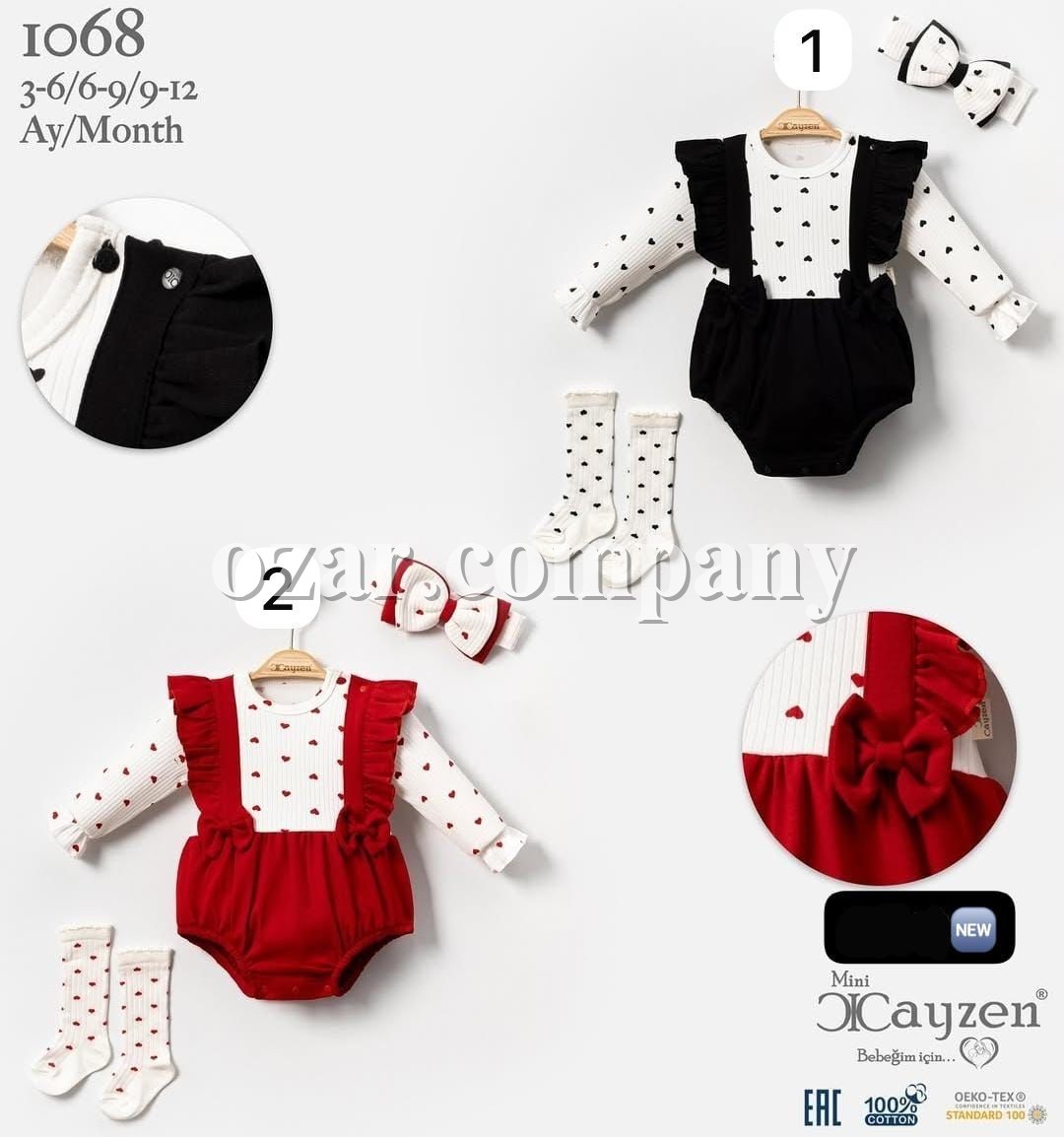 Бодик Для Девочки Cayzen (3-6/6-9/9-12мес.)