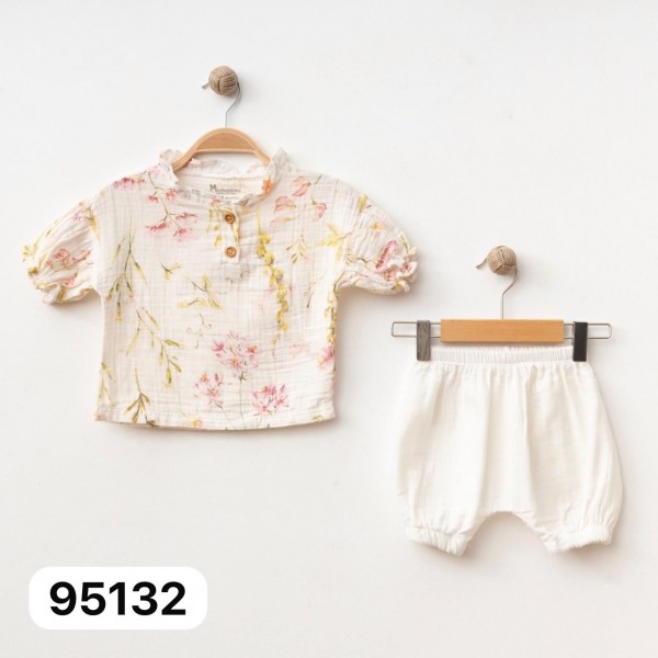 Муслиновый Костюм Для Девочки Minibubbles (3-6/6-9/9-12/12-18/18-24мес.)
