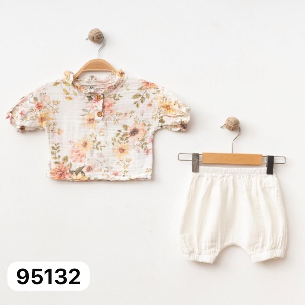 Муслиновый Костюм Для Девочки Minibubbles (3-6/6-9/9-12/12-18/18-24мес.)