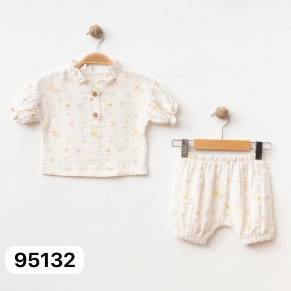 Муслиновый Костюм Для Девочки Minibubbles (3-6/6-9/9-12/12-18/18-24мес.)