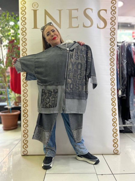 Женский Джинсовый Костюм Iness (Большие размеры)