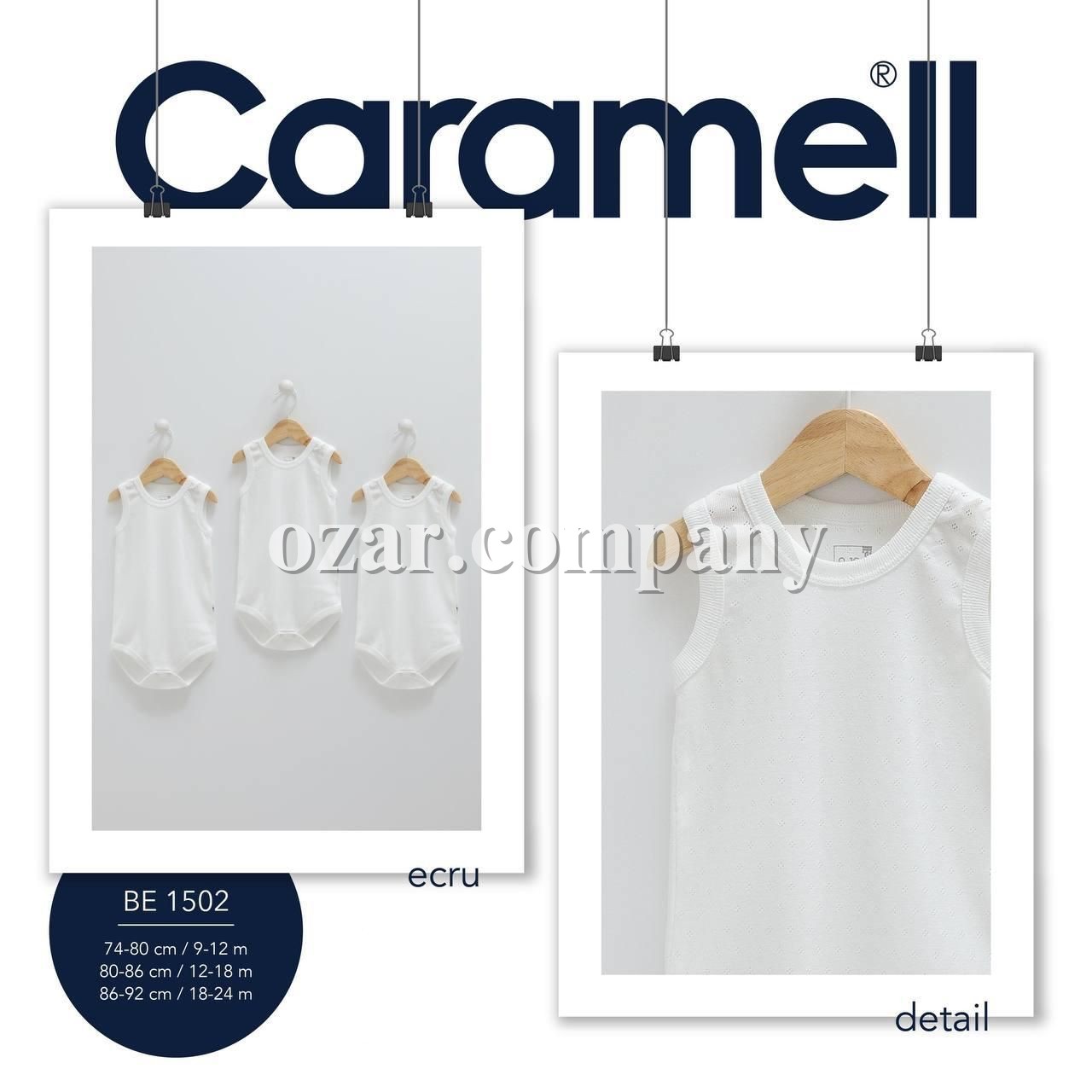 Комплект Бодиков Для Новорождённых Caramell (9-12/12-18/18-24мес. по 3шт.)