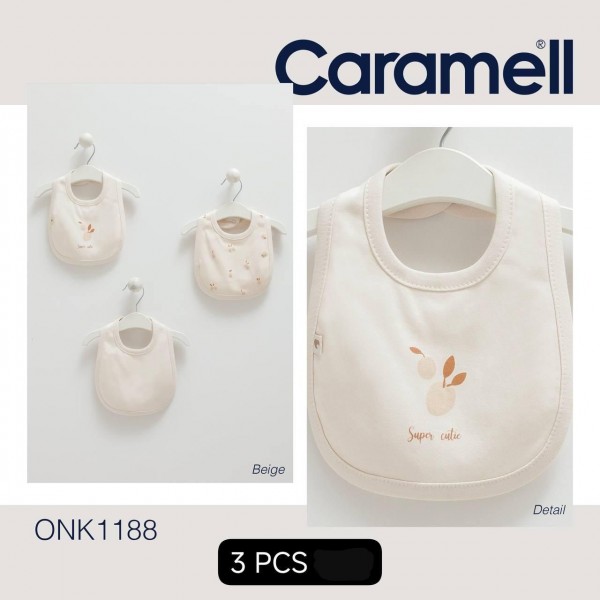 Комплект Слюнявчиков Для Новорождённых Caramell (0-12мес.)