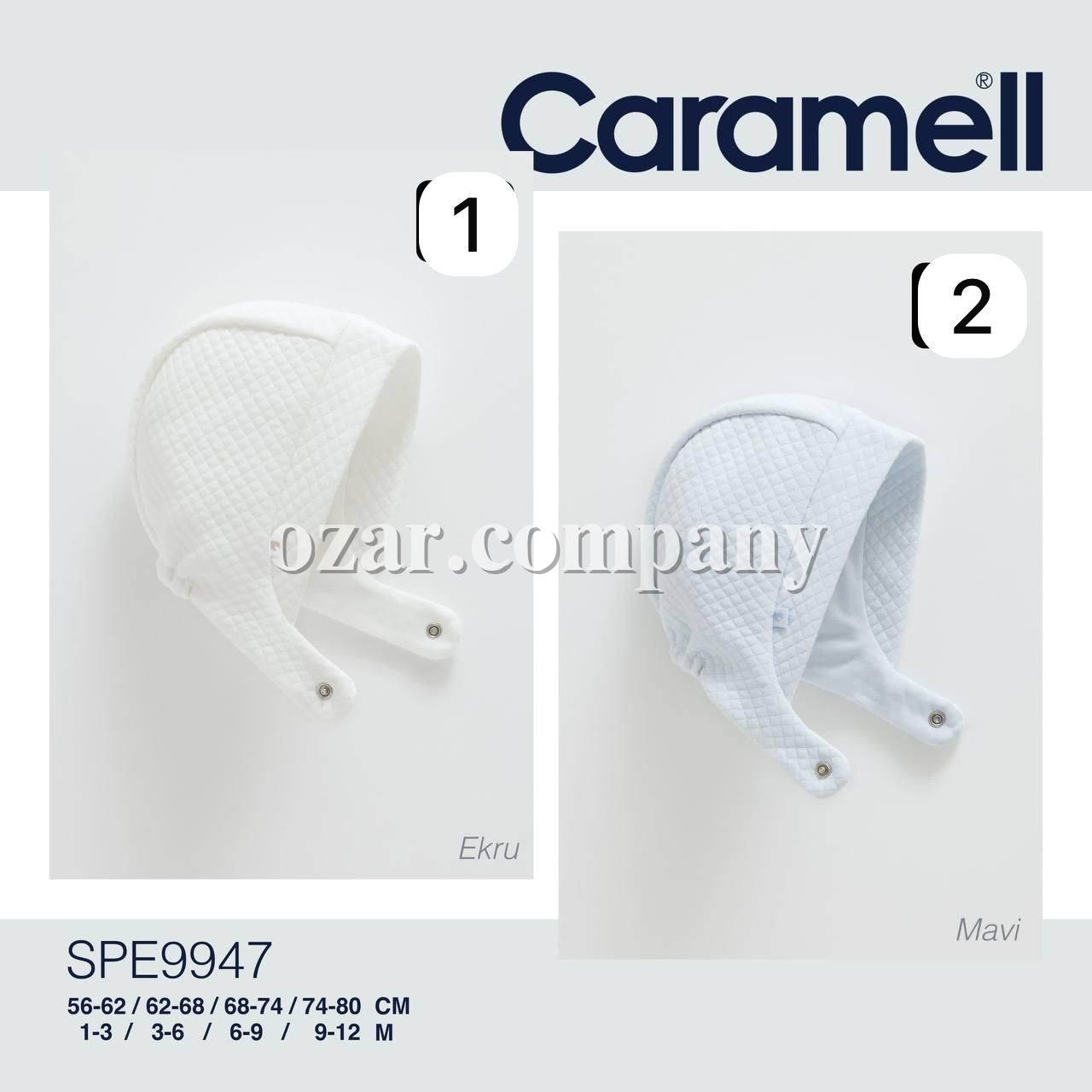 Шапочка Для Новорождённых Caramell (1-3/3-6/6-9/9-12мес.)