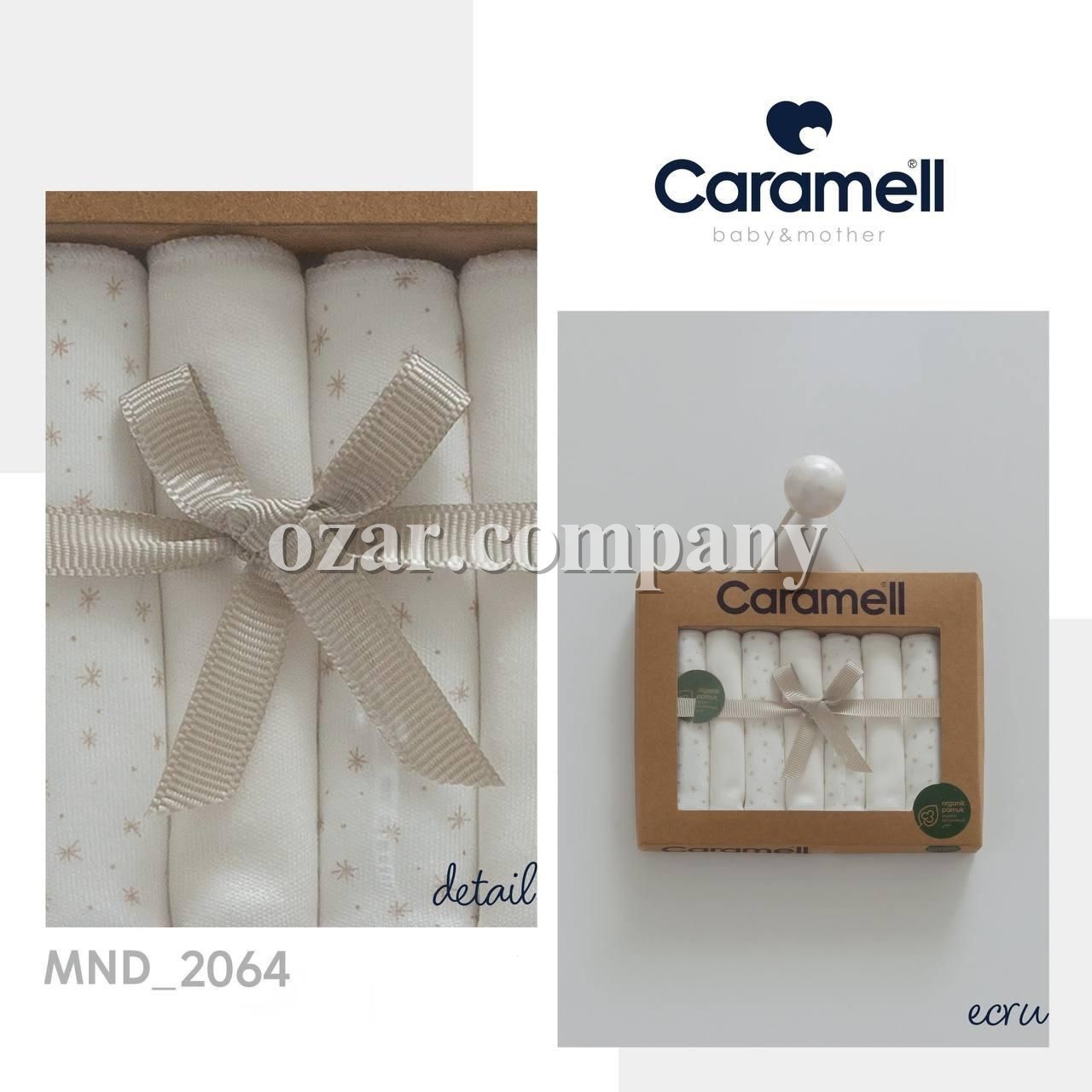 Коробочный Набор Платочков Для Новорождённых Caramell (0-24мес.)