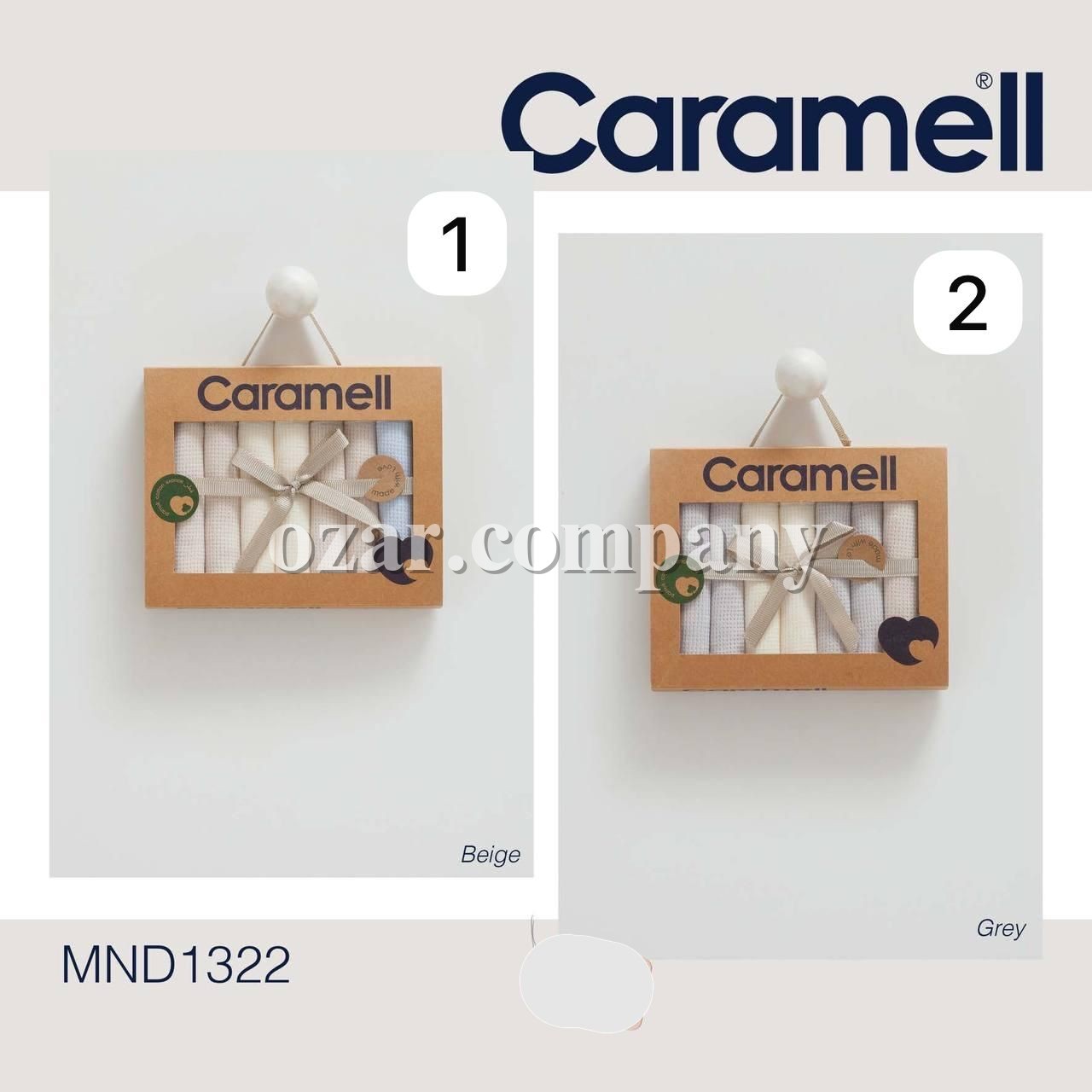 Коробочный Набор Платочков Для Новорождённых Caramell (0-24мес.)