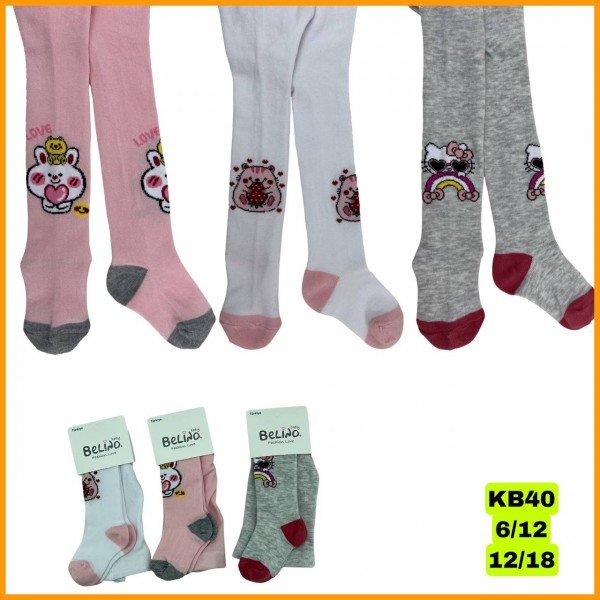 Колготы Для Девочки Belino (6-12/12-18мес.)