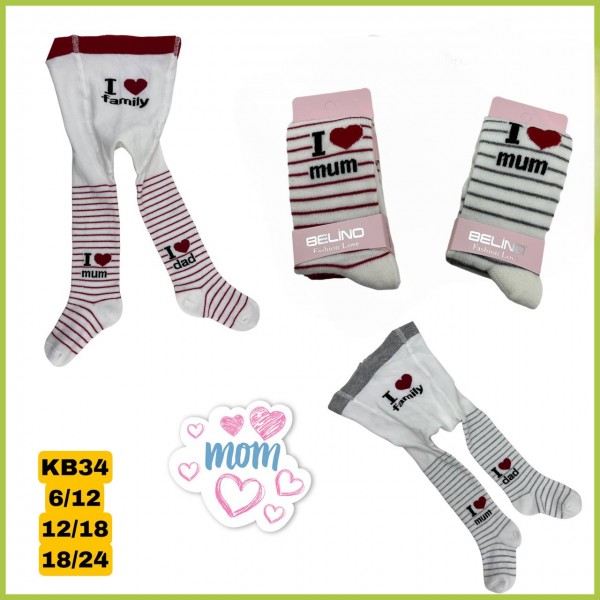 Колготы Для Девочки Belino (6-12/12-18/18-24мес.)