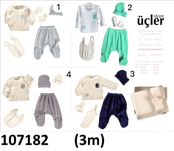 Коробочный Набор Для Мальчика Leylek (0-3мес.) 