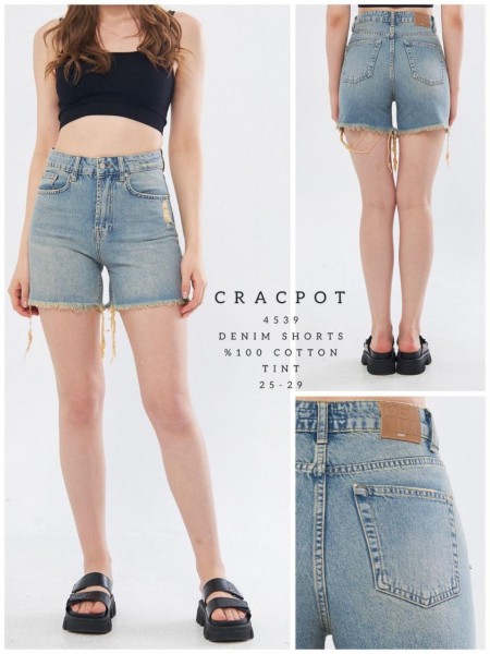 Женские Джинсовые Шорты Cracpot
