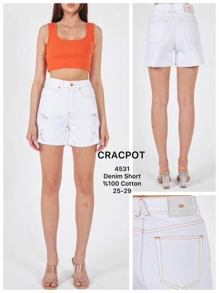 Женские Джинсовые Шорты Cracpot