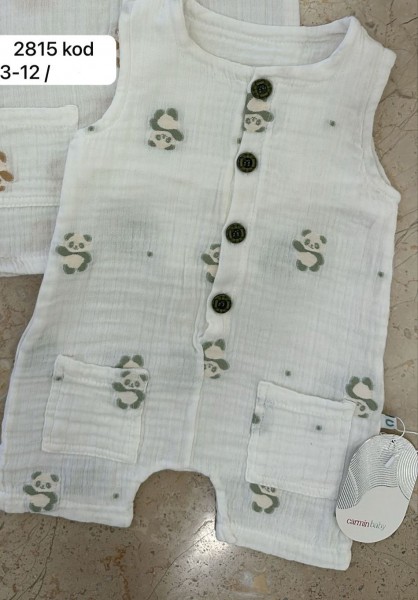 Муслиновый Песочник Для Новорождённых Carmin Baby (3-6-9-12мес.) 