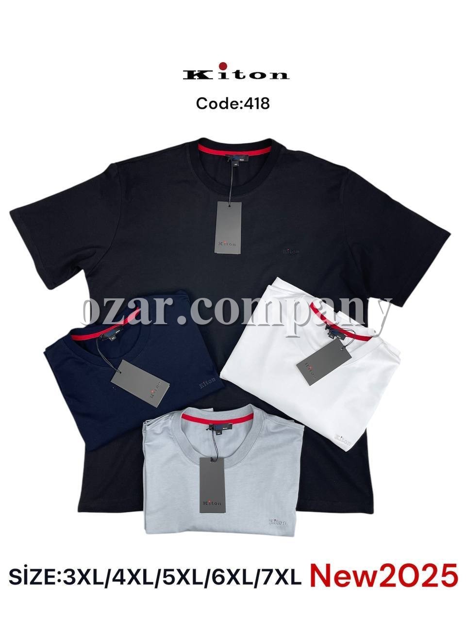 Мужская Футболка Kiton (Большие размеры)