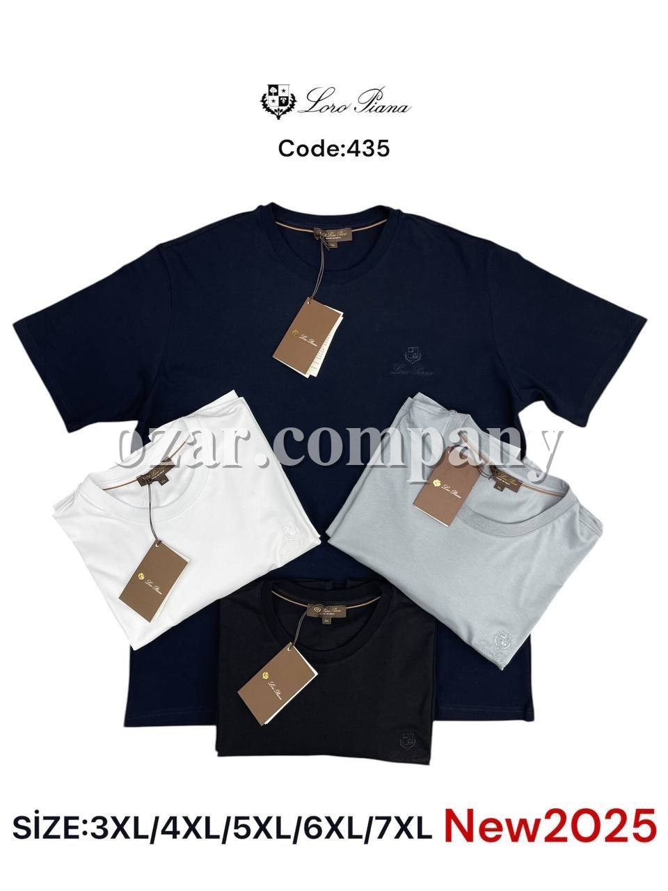Мужская Футболка Loro Piana (Большие размеры)