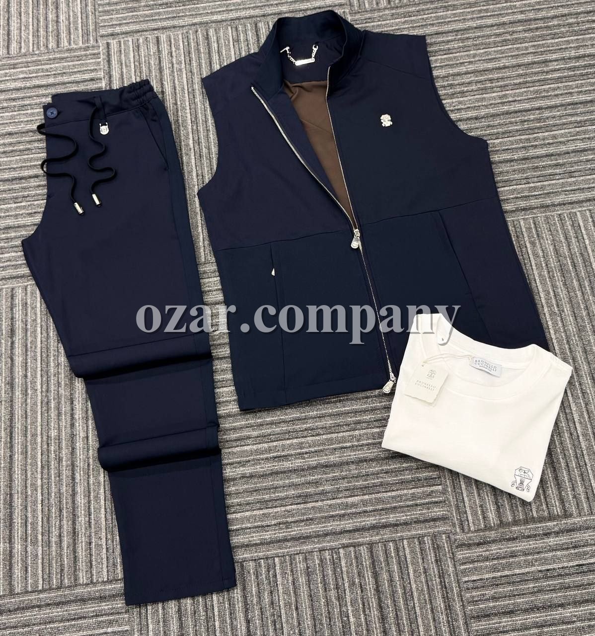 Мужской Костюм Тройка Brunello Cucinelli
