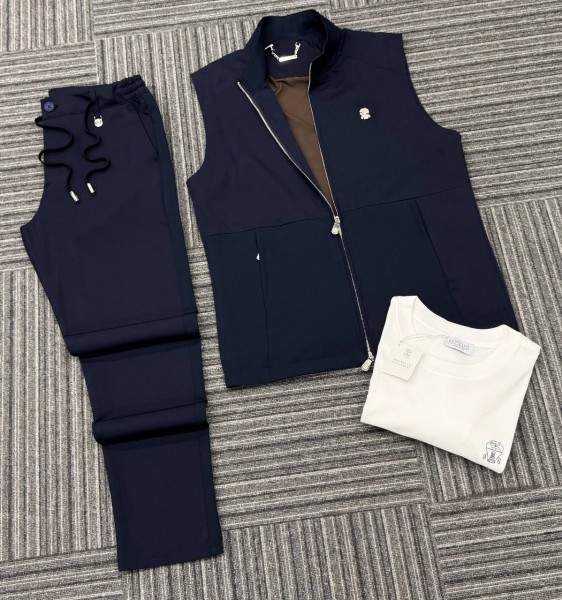 Мужской Костюм Тройка Brunello Cucinelli