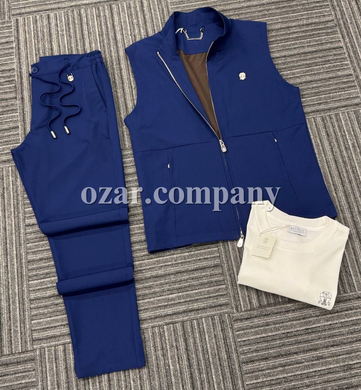 Мужской Костюм Тройка Brunello Cucinelli