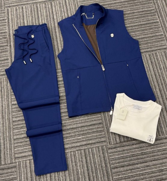 Мужской Костюм Тройка Brunello Cucinelli