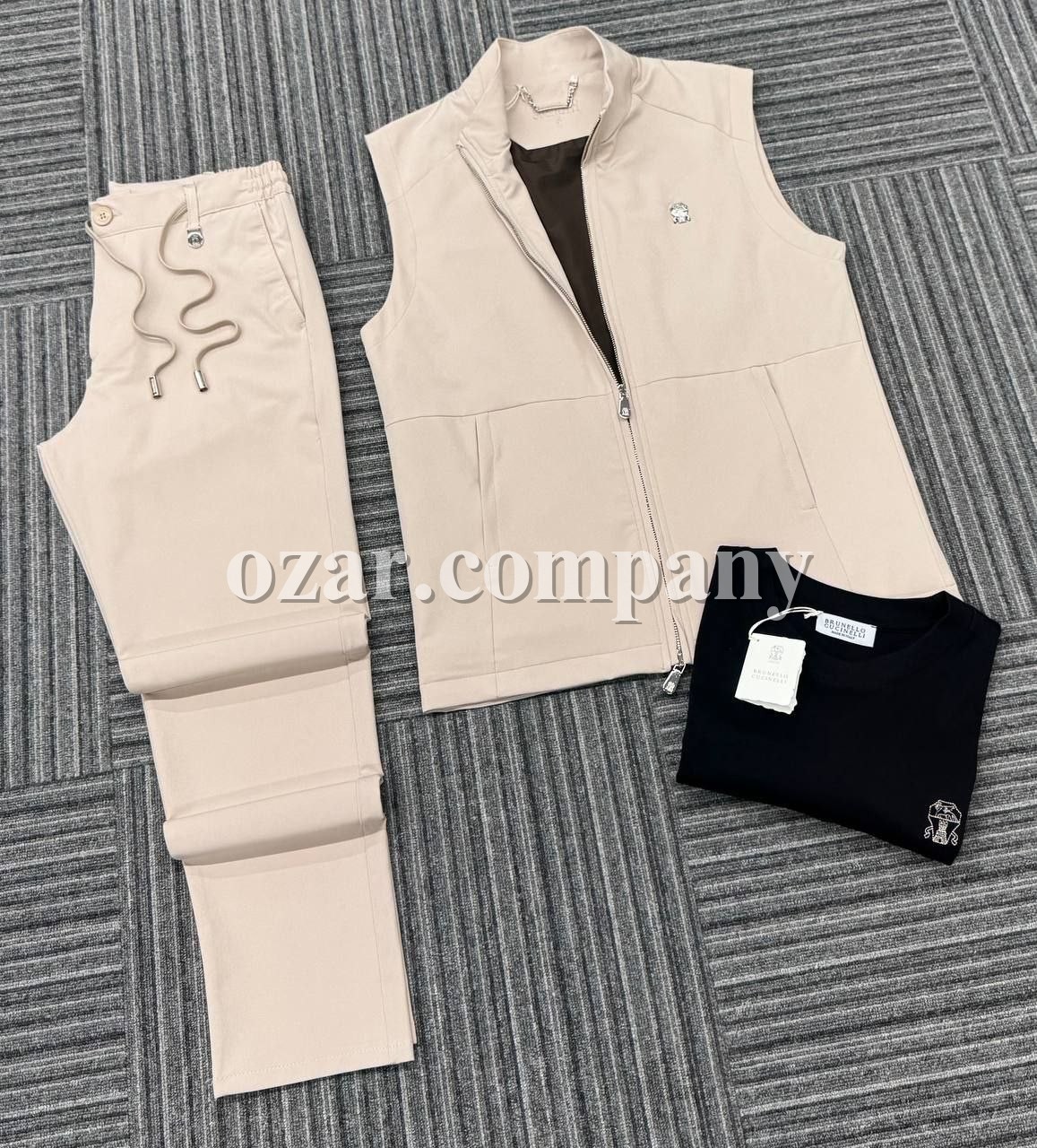 Мужской Костюм Тройка Brunello Cucinelli