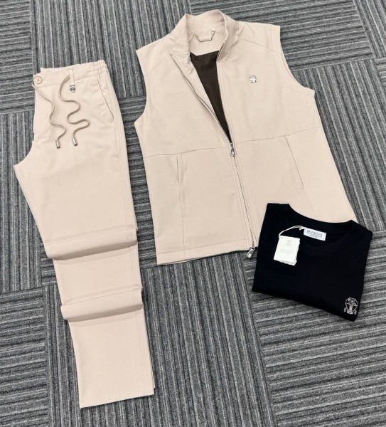 Мужской Костюм Тройка Brunello Cucinelli