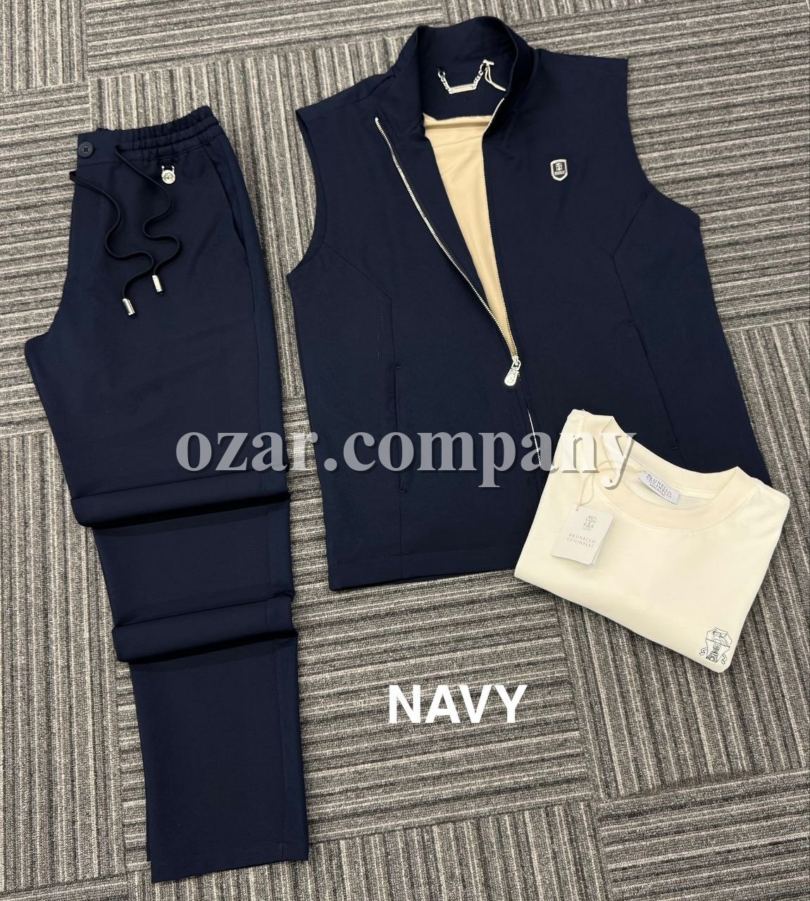Мужской Костюм Тройка Brunello Cucinelli
