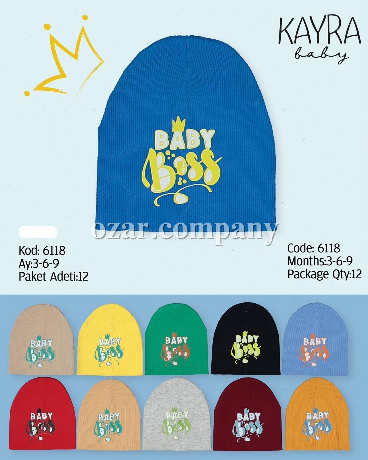 Шапка Для Мальчика Kayra Baby (3-6-9мес.)
