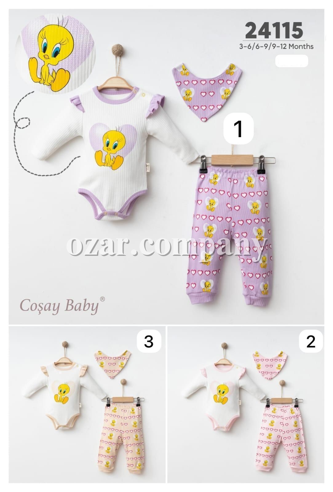 Комплект Для Девочки Cosay Baby (3-6/6-9/9-12мес.) 