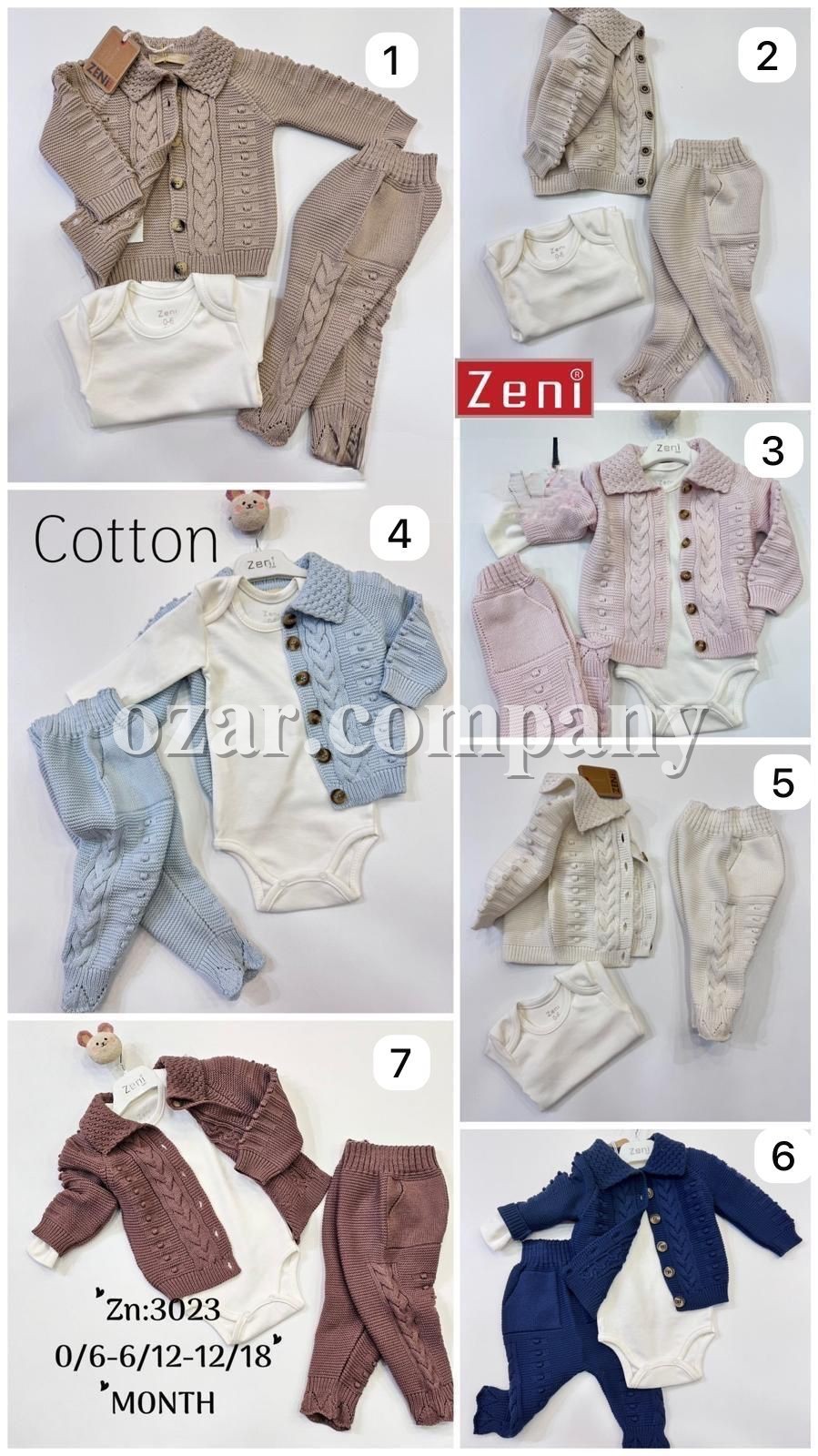 Костюм Тройка Для Новорождённых Zeni (0/6-6/12-12/18мес.)