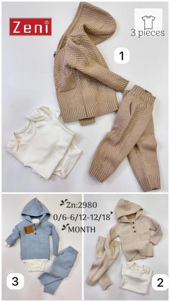 Костюм Тройка Для Новорождённых Zeni (0/6-6/12-12/18мес.)