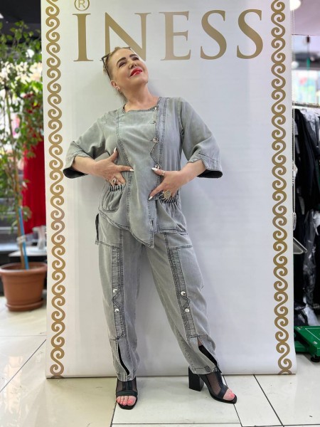 Женский Джинсовый Костюм Iness (Большие размеры)