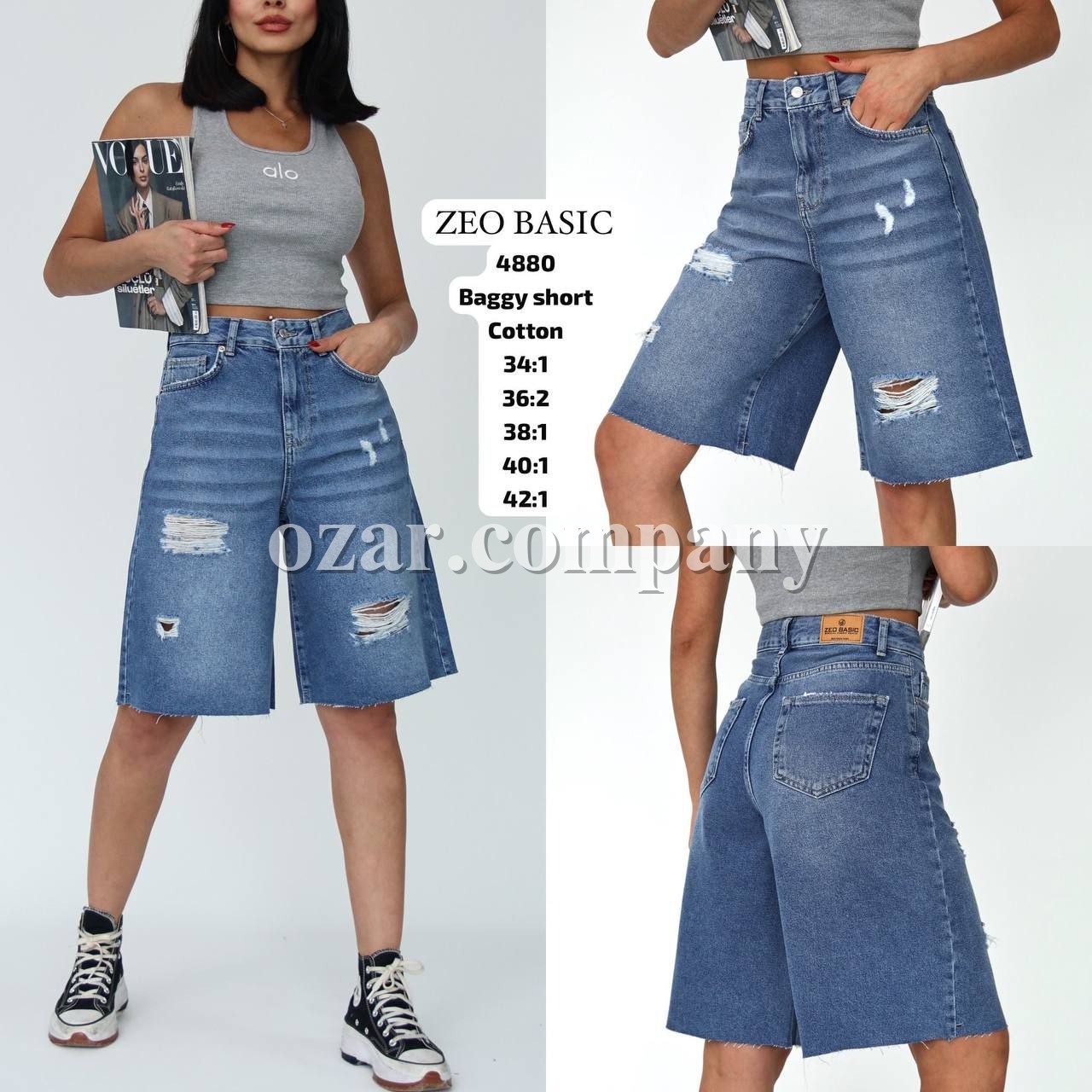 Женские Джинсовые Шорты Zeo Basic