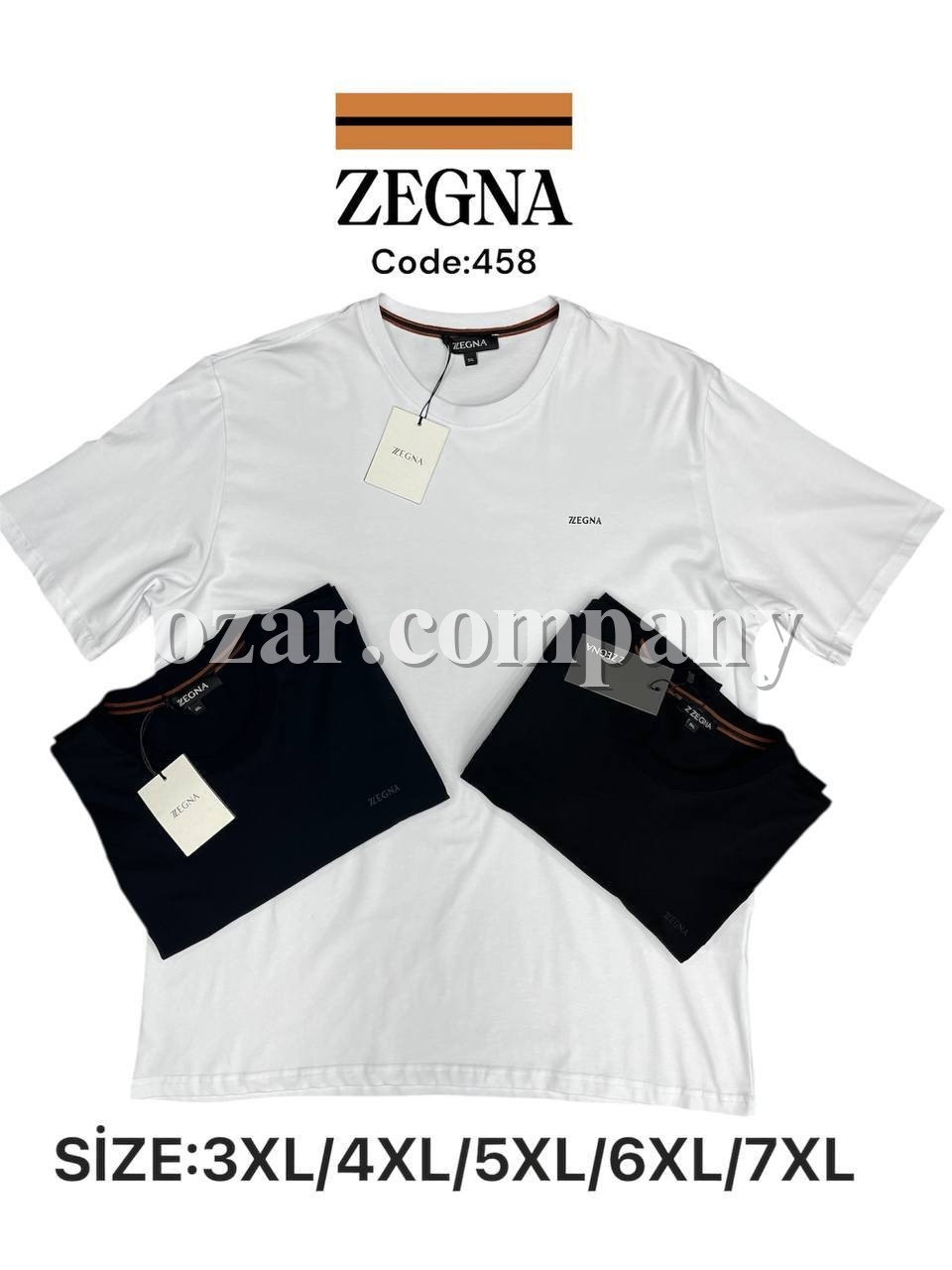 Мужская Футболка Zegna (Большие размеры)