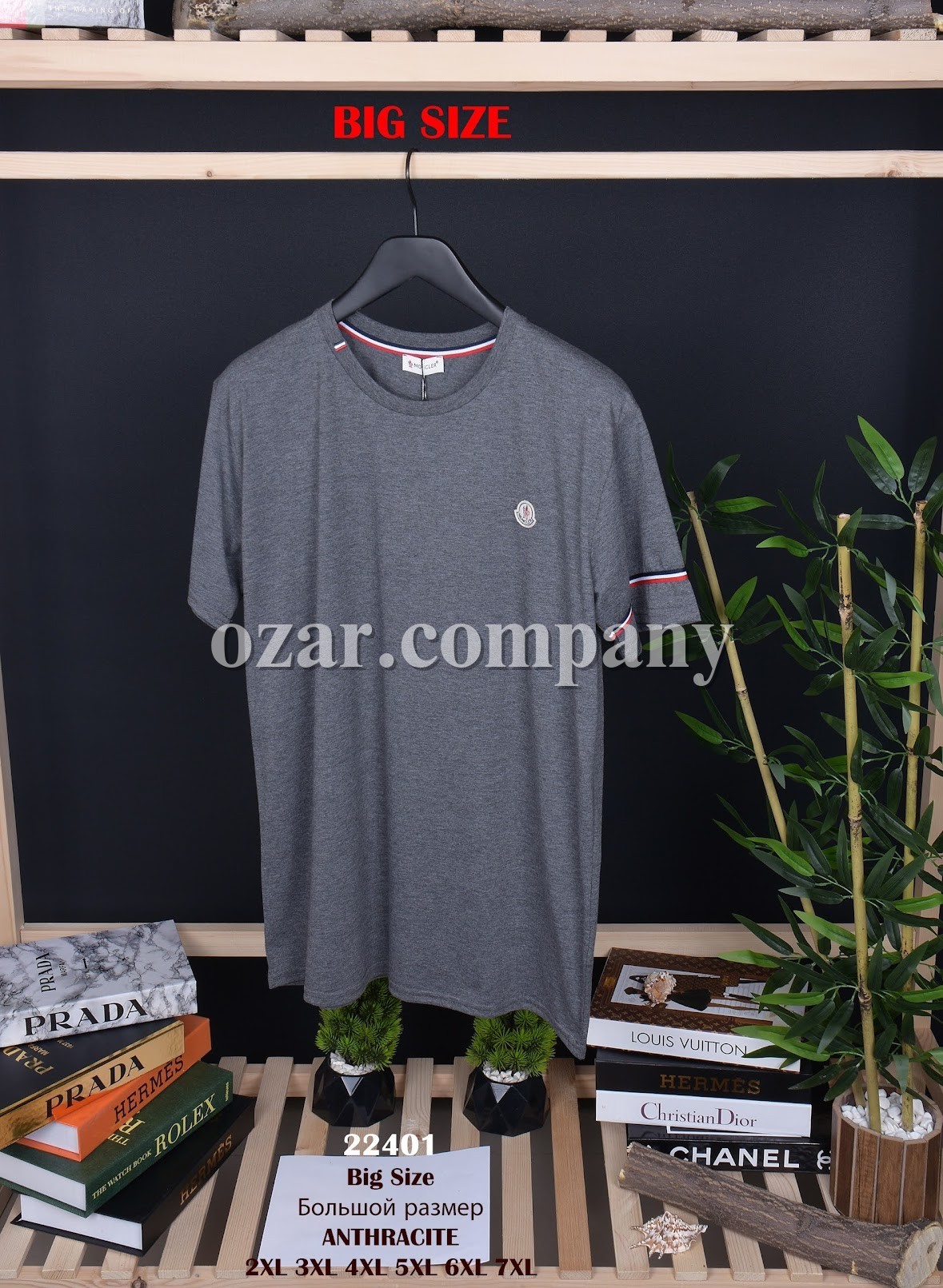 Мужская Футболка Moncler (Большие размеры)