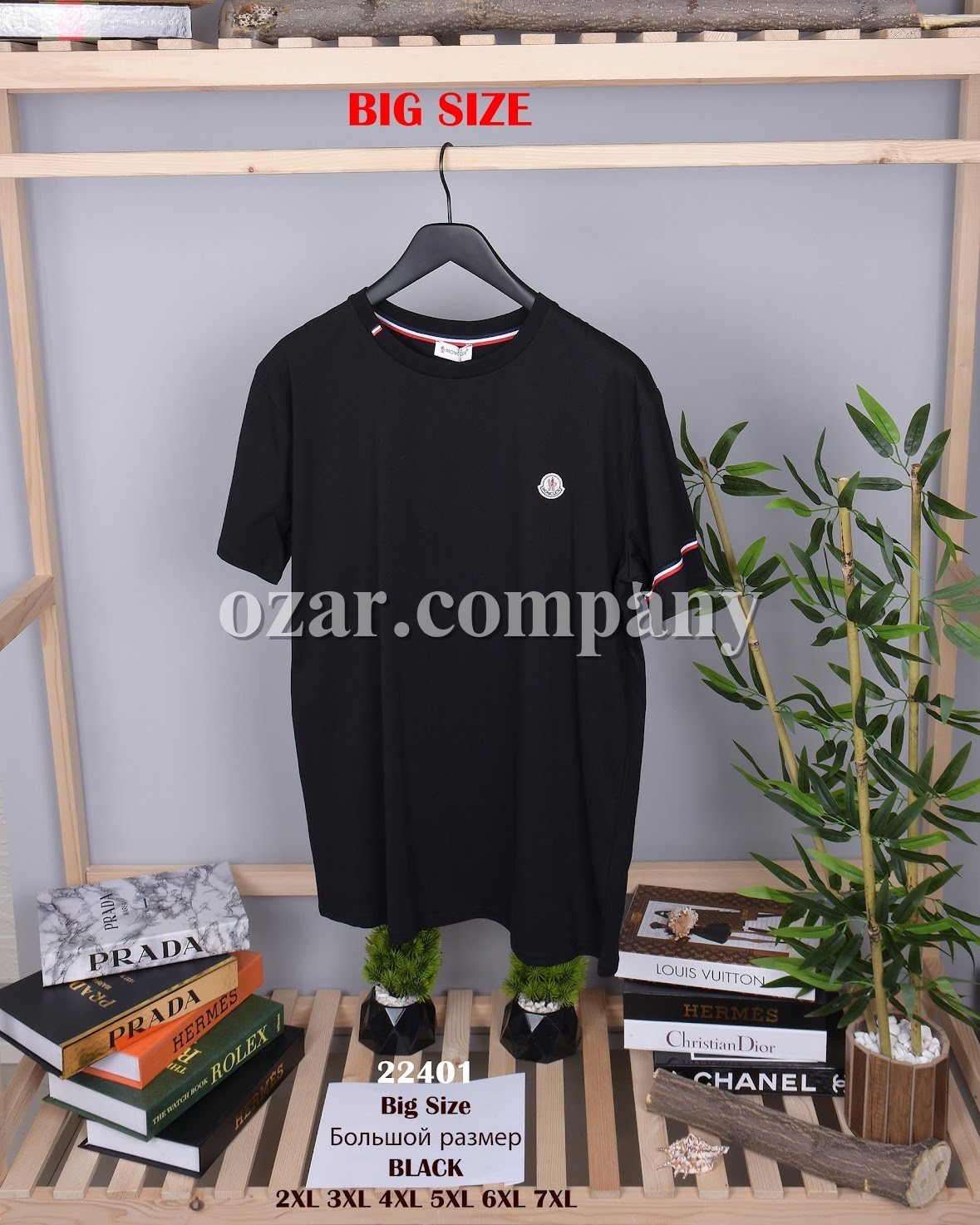 Мужская Футболка Moncler (Большие размеры)