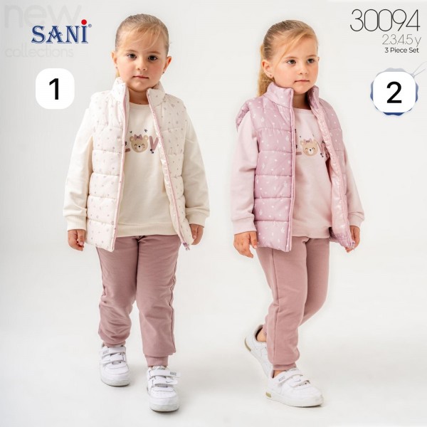 Костюм Тройка Для Девочки Sani (2-3-4-5лет)