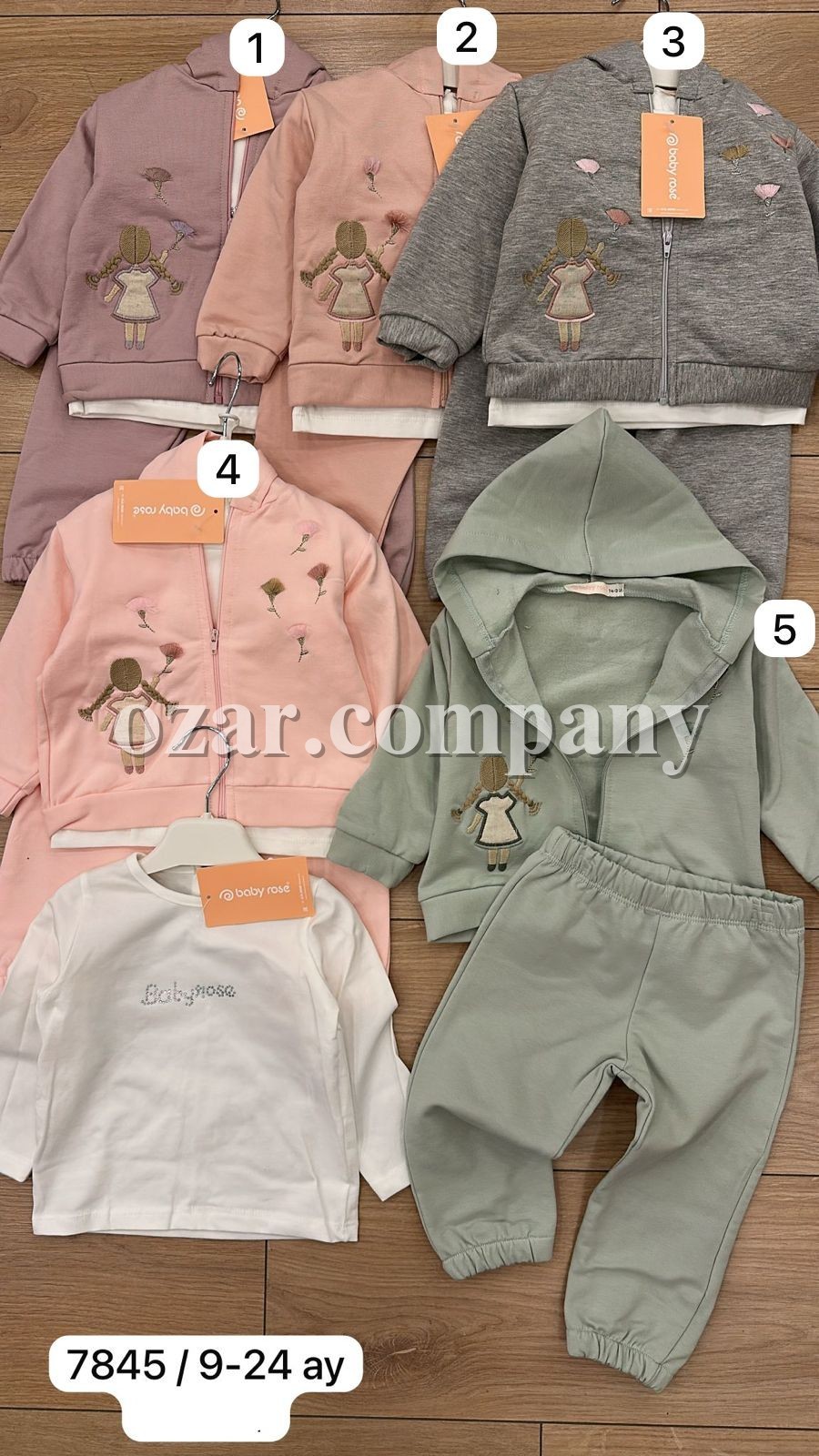 Костюм Тройка Для Девочки Baby Rose (9-12-18-24мес.)
