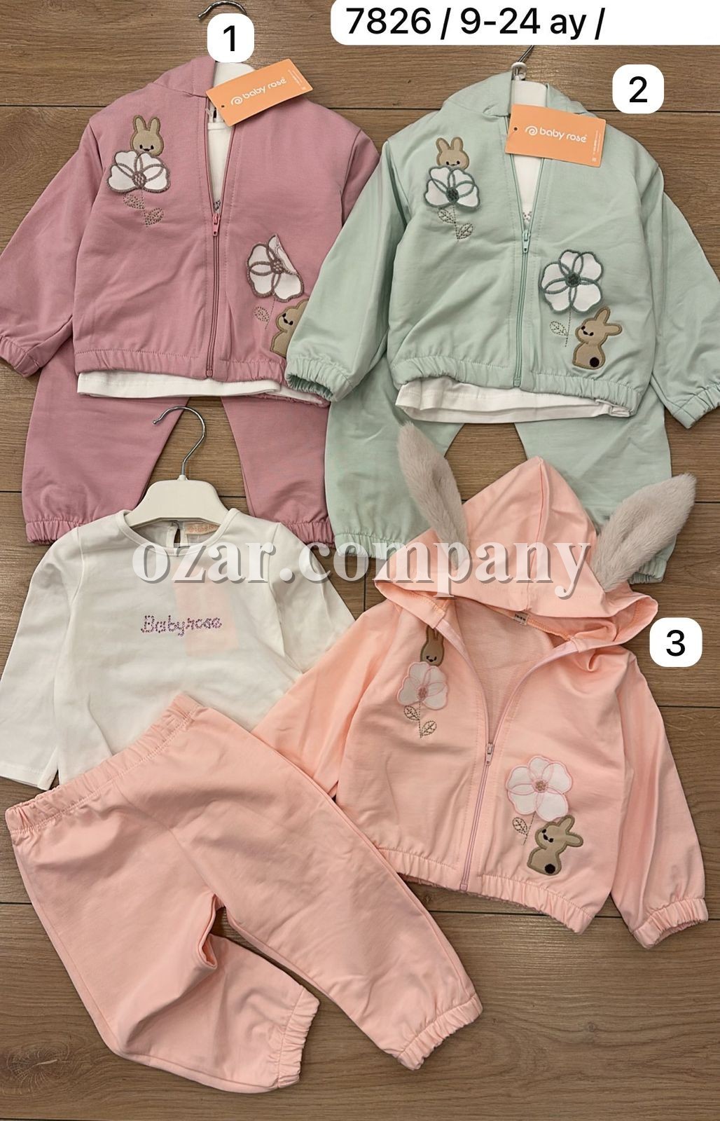 Костюм Тройка Для Девочки Baby Rose (9-12-18-24мес.)
