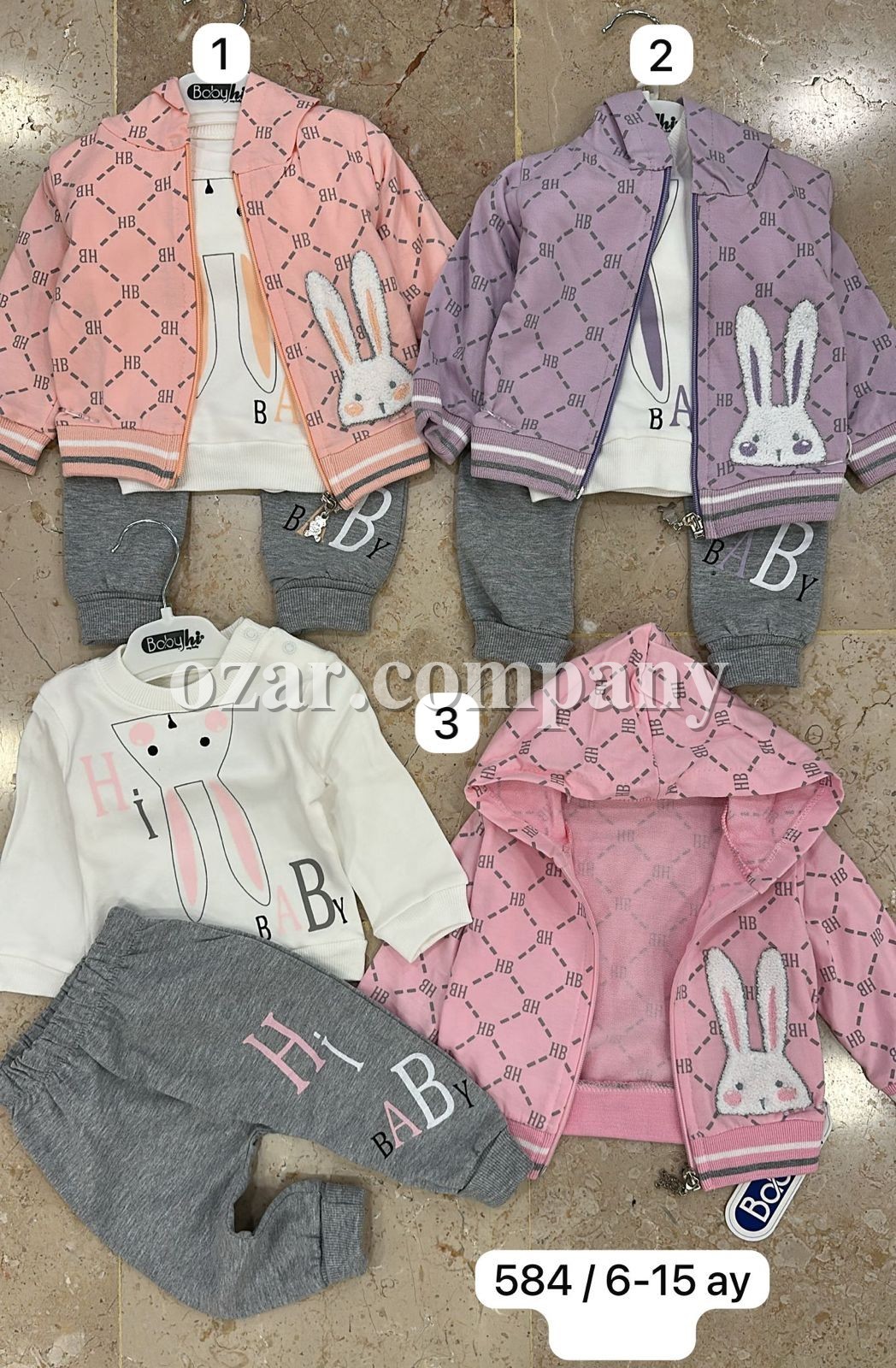 Костюм Тройка Для Девочки Babyhi (6-9-12-18мес.)