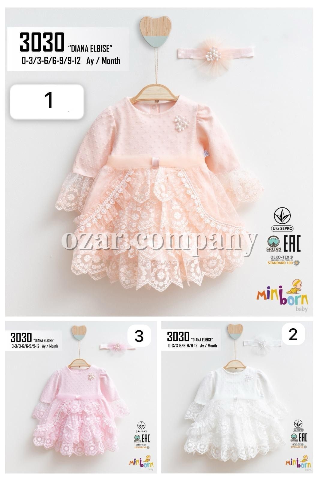 Платье Для Девочки Mini Born (0-3/3-6/6-9/9-12мес.)
