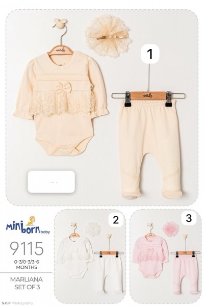 Комплект Для Девочки Mini Born (0-3/0-3/3-6мес.)
