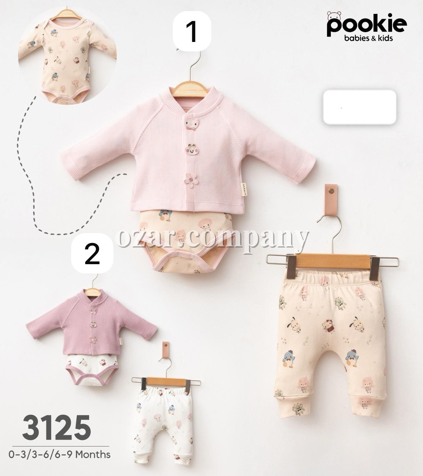 Комплект Для Девочки Pookie (0-3/3-6/6-9мес.)