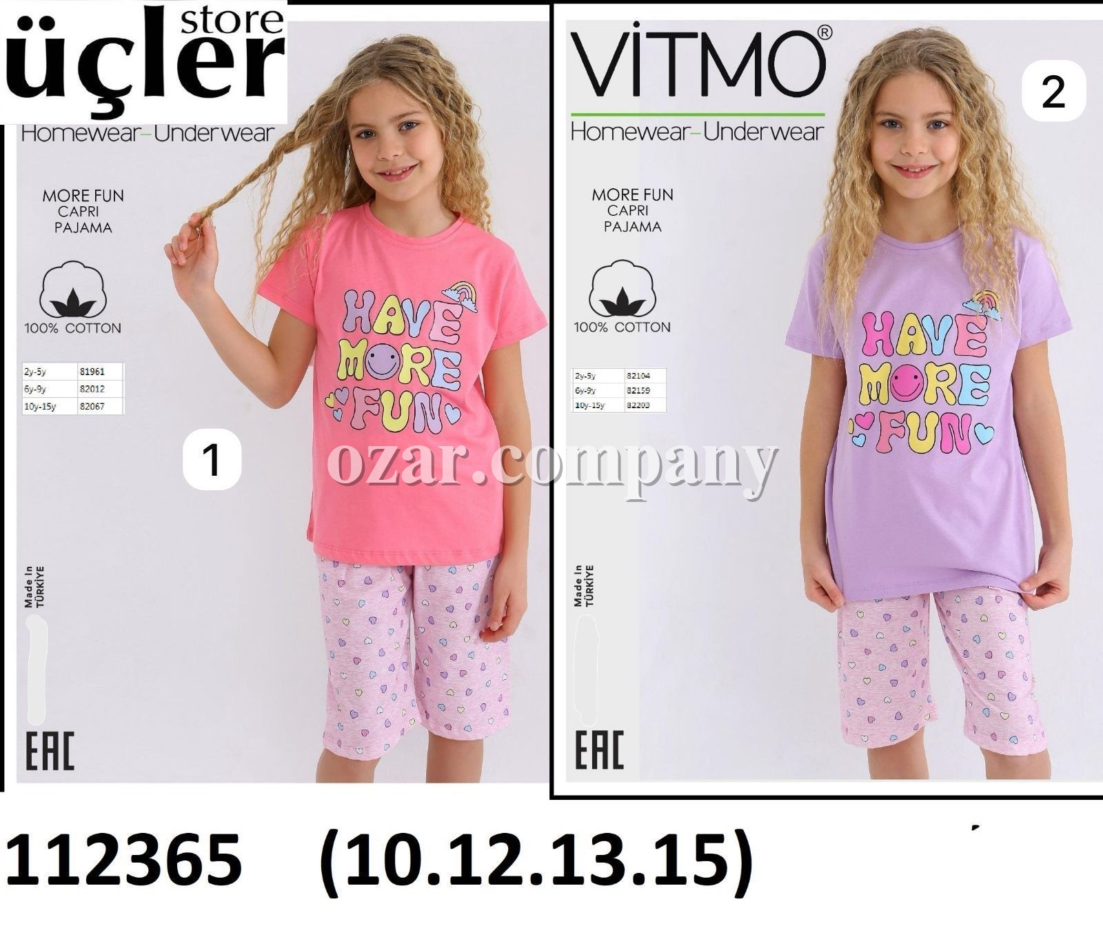 Пижама Для Девочки Vitmo (10-11-13-15лет) 