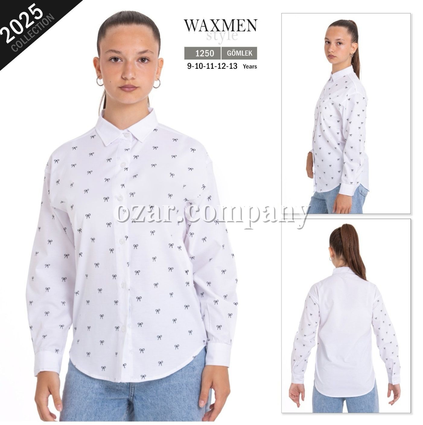 Школьная Рубашка Для Девочки Waxmen (9-10-11-12-13лет) 