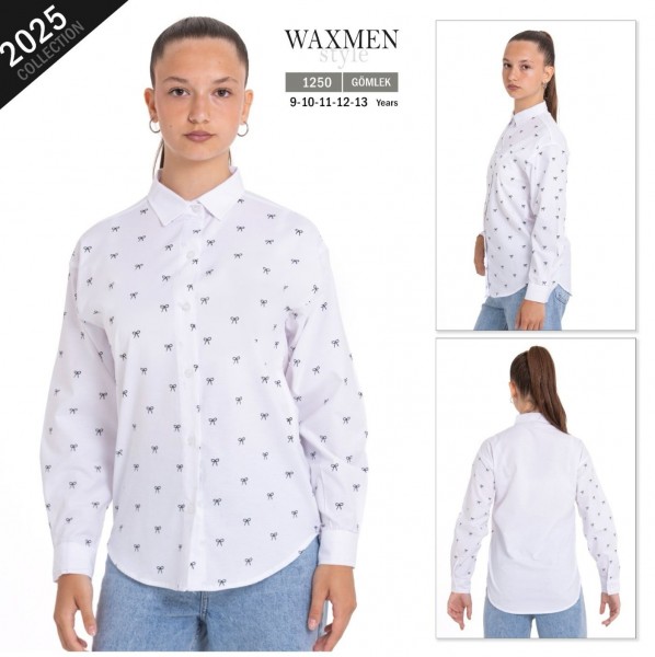 Школьная Рубашка Для Девочки Waxmen (9-10-11-12-13лет) 