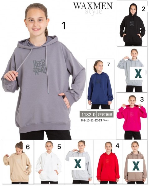 Худи Для Девочки Waxmen (9-10-11-12-13-14лет) 