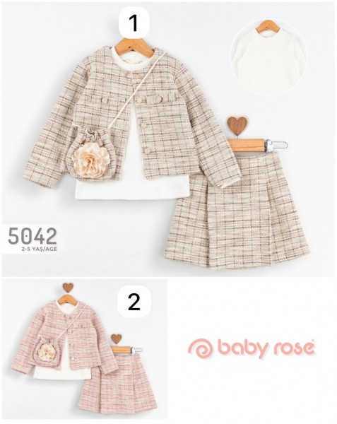 Костюм Тройка Для Девочки Baby Rose (2-3-4-5лет)