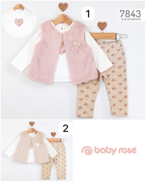 Костюм Тройка Для Девочки Baby Rose (6-9-12-18мес.)