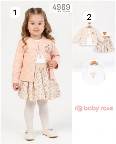 Костюм Тройка Для Девочки Baby Rose (1-2-3-4лет) 