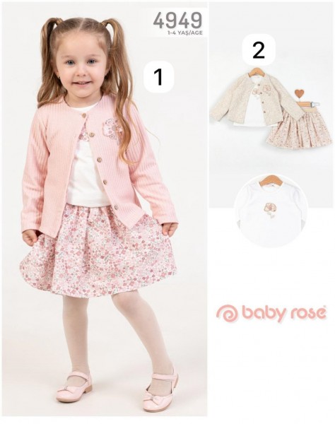Костюм Тройка Для Девочки Baby Rose (1-2-3-4лет) 
