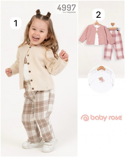 Костюм Тройка Для Девочки Baby Rose (1-2-3-4лет) 